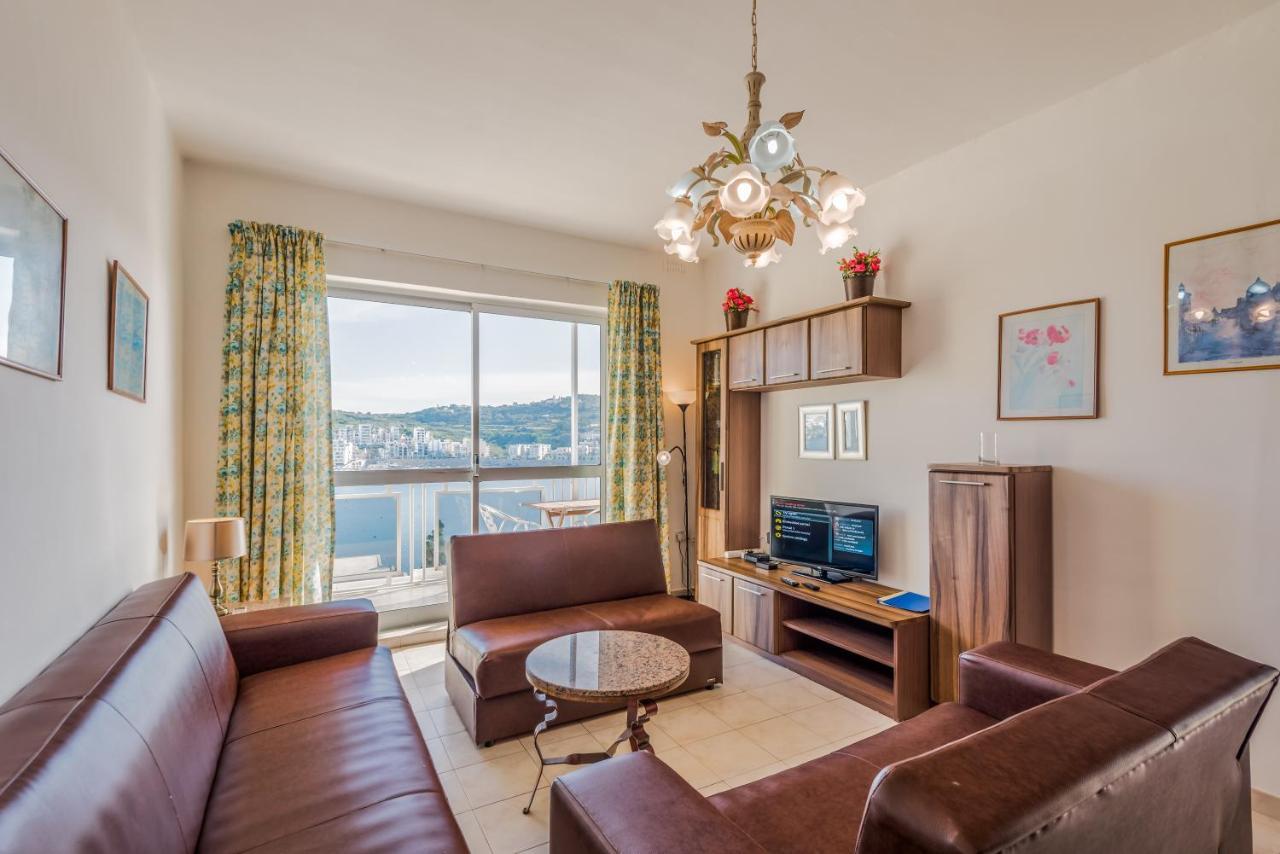 Bayview 2 Bedroom Seaview Apartment With Large Terrace With Panoramic Views - By Getawaysmalta St. Paul's Bay Exterior foto